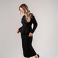 Love Laura Knit Midi Skirt In Black