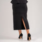 Love Laura Knit Midi Skirt In Black