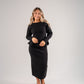 Love Laura Knit Peplum Top In Black