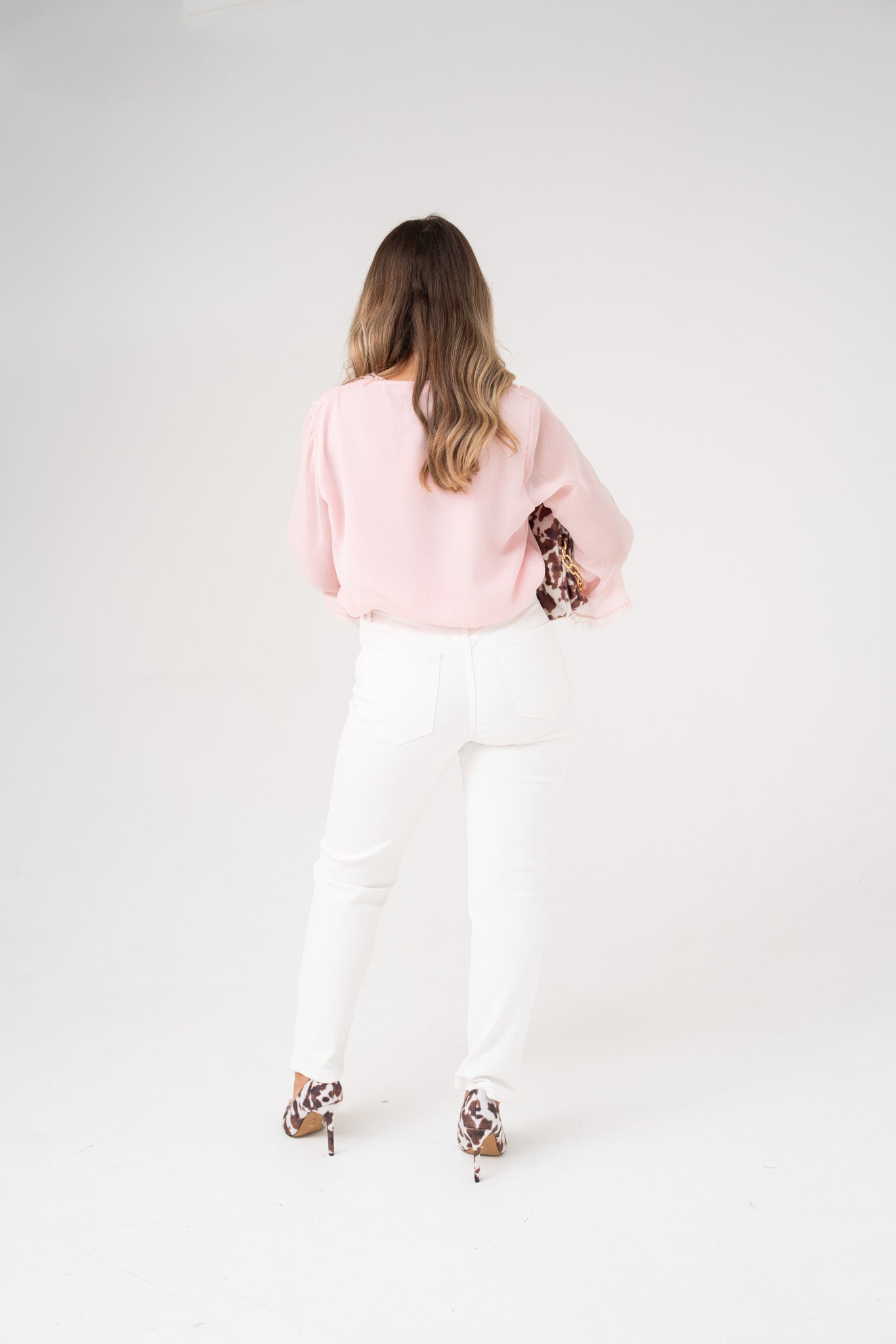 Love Laura Ruffle Blouse In Soft Pink