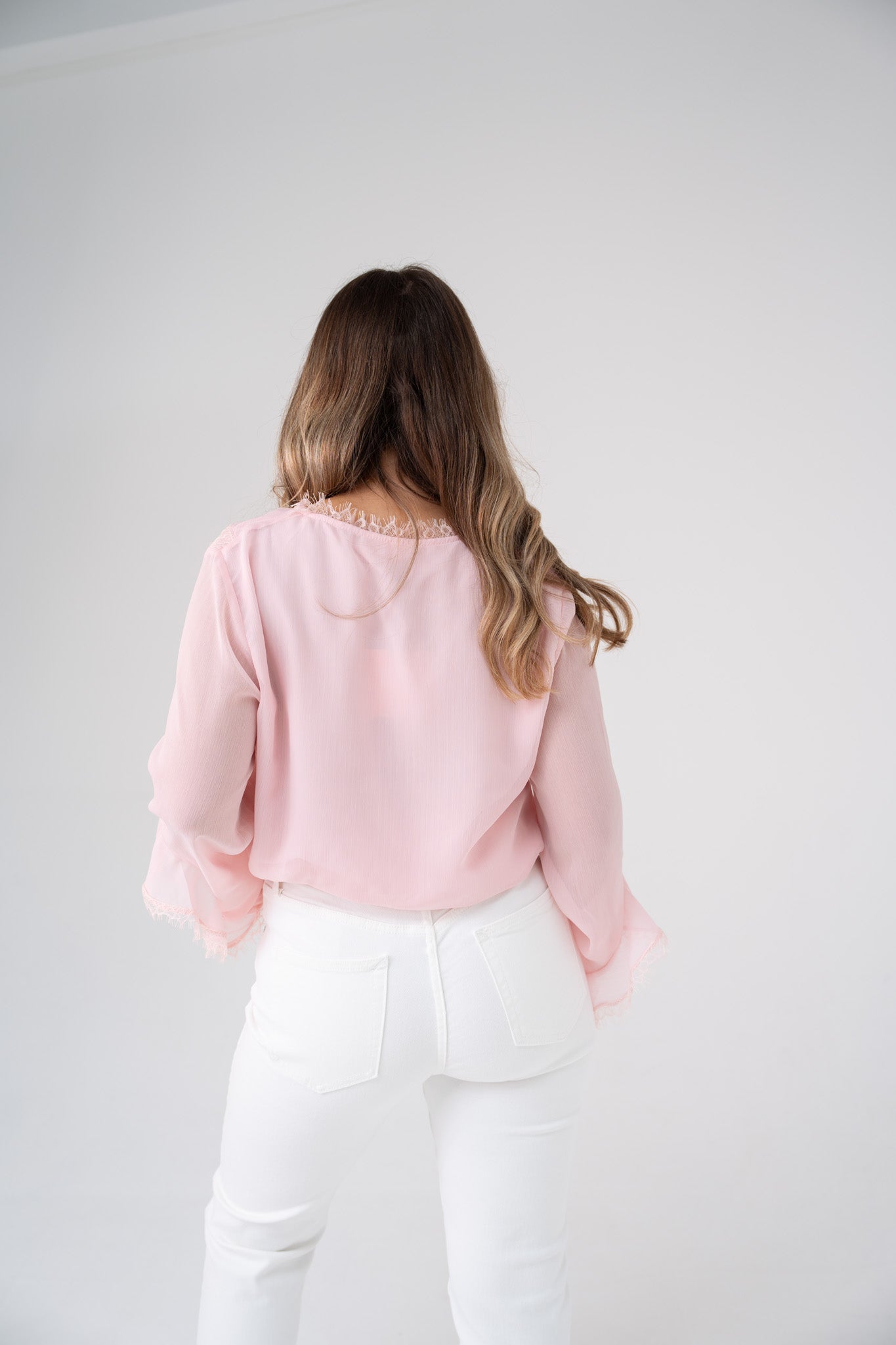 Love Laura Ruffle Blouse In Soft Pink