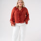 Love Laura Ruffle Blouse In Terracotta