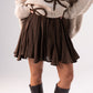 Kendra Pleated Skirt In Coffee