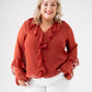 Love Laura Ruffle Blouse In Terracotta