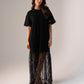 Love Laura Contrast T-Shirt Dress In Black