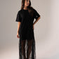 Love Laura Contrast T-Shirt Dress In Black