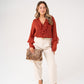 Love Laura Ruffle Blouse In Terracotta