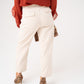 Love Laura Cigarette Trousers In Neutral