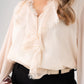 Love Laura Ruffle Blouse In Beige