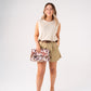 Kiera Pleat Front Shorts In Khaki