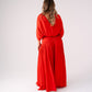 Millie Bubble Hem Top In Red