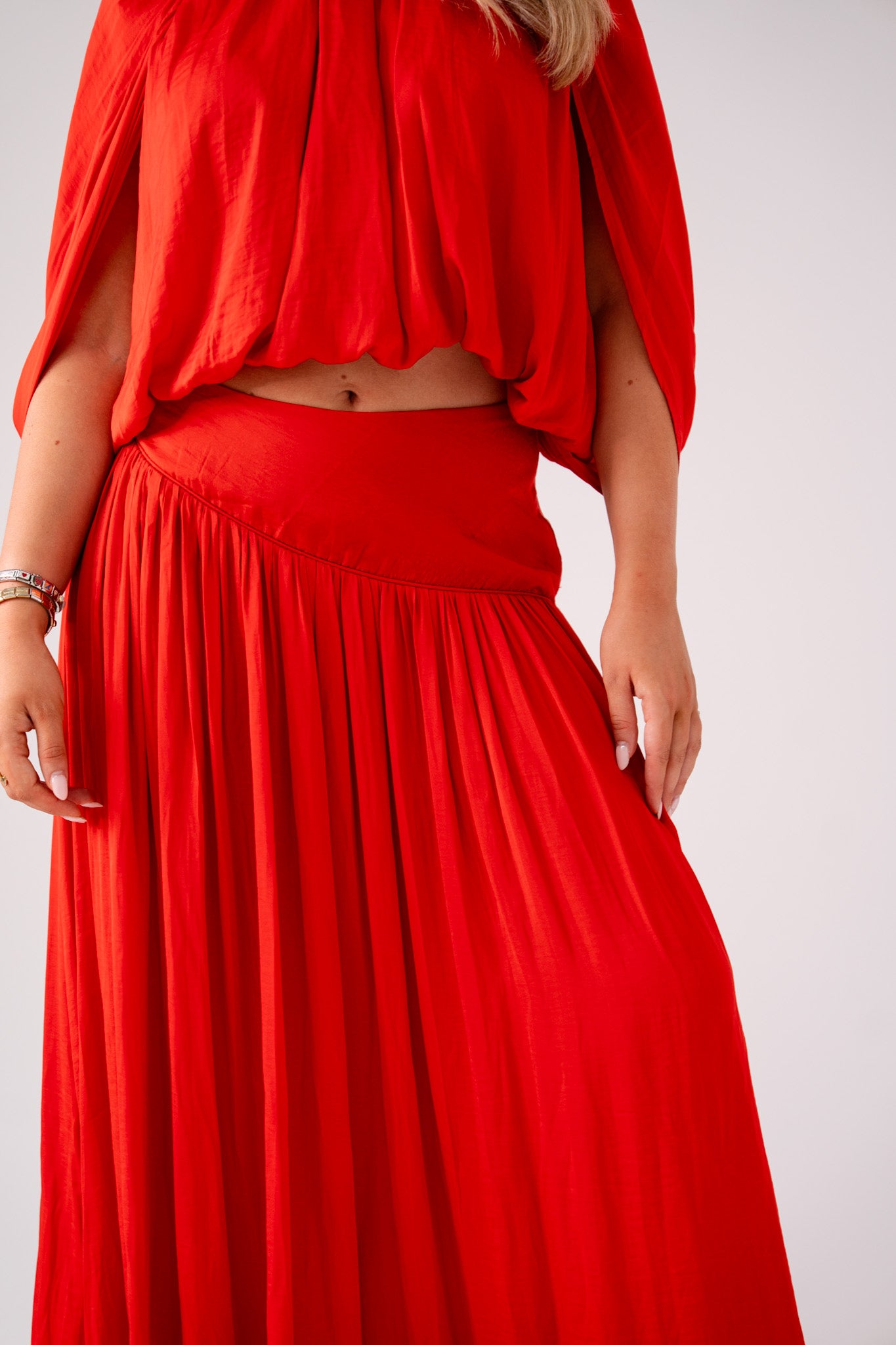 Millie Maxi Skirt In Red