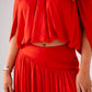 Millie Bubble Hem Top In Red