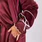 Love Laura Trim Robe In Burgundy