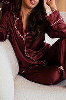 Love Laura Trim Pyjamas In Burgundy