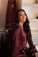 Love Laura Trim Pyjamas In Burgundy