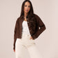 Polly Crop Jacket In Chocolate