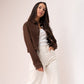 Polly Crop Jacket In Chocolate
