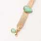 Olive Layered Chain Gemstone Bracelet In Turquoise