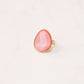 Olive Large Gemstone Ring In Pink