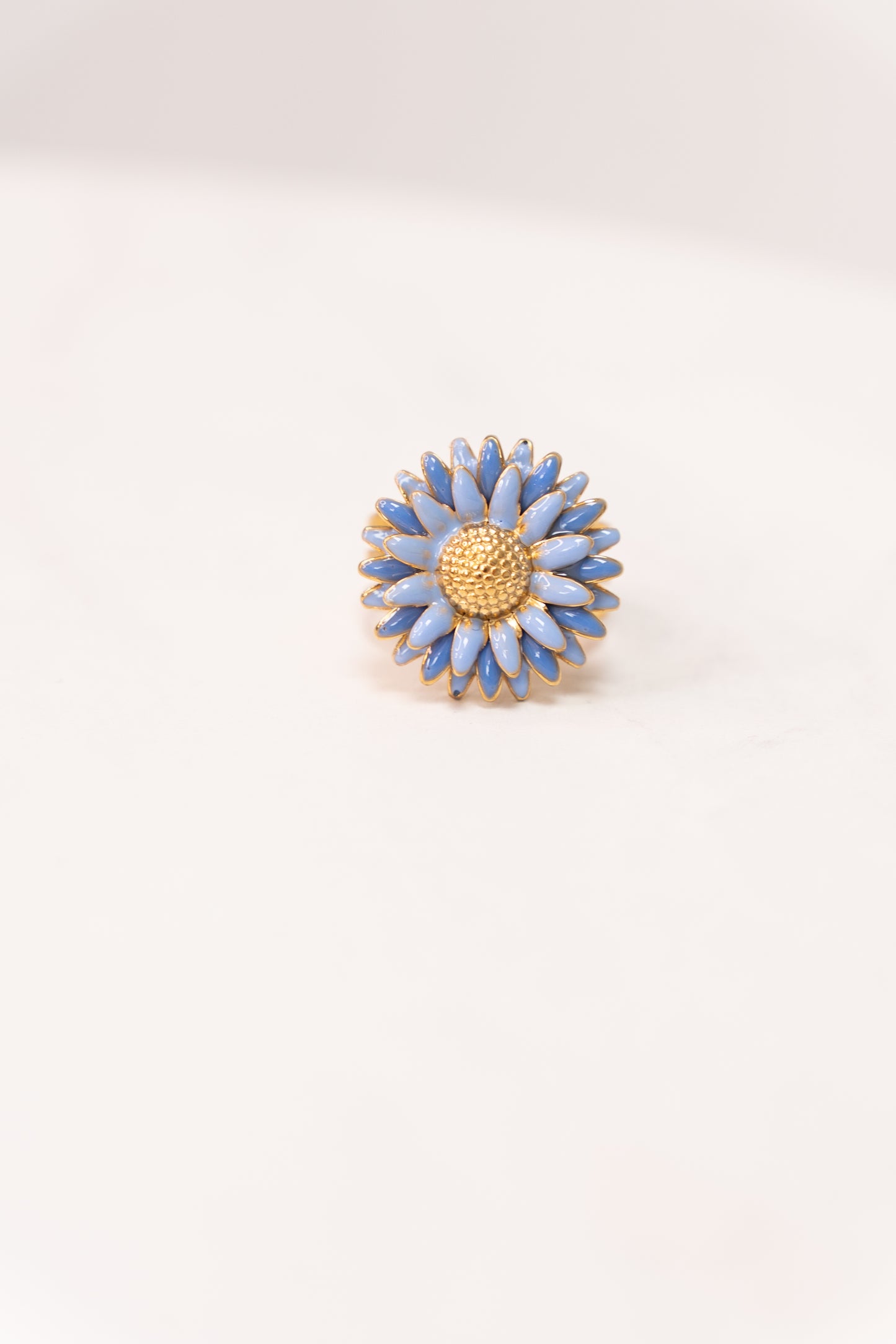 Olive Floral Ring In Blue