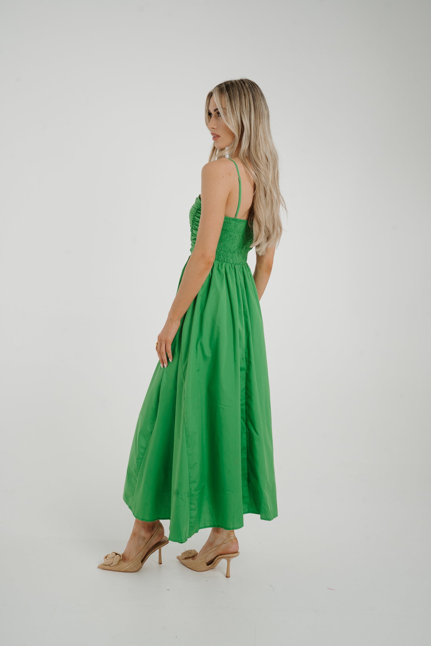 Caitlyn Corset Style Dress In Green