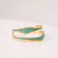 Olive Enamel Inset Bangle In Turquoise