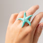 Olive Starfish Ring In Turquoise
