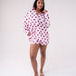 Love Laura Polka Dot Shirt In Pink