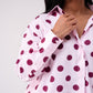 Love Laura Polka Dot Shirt In Pink
