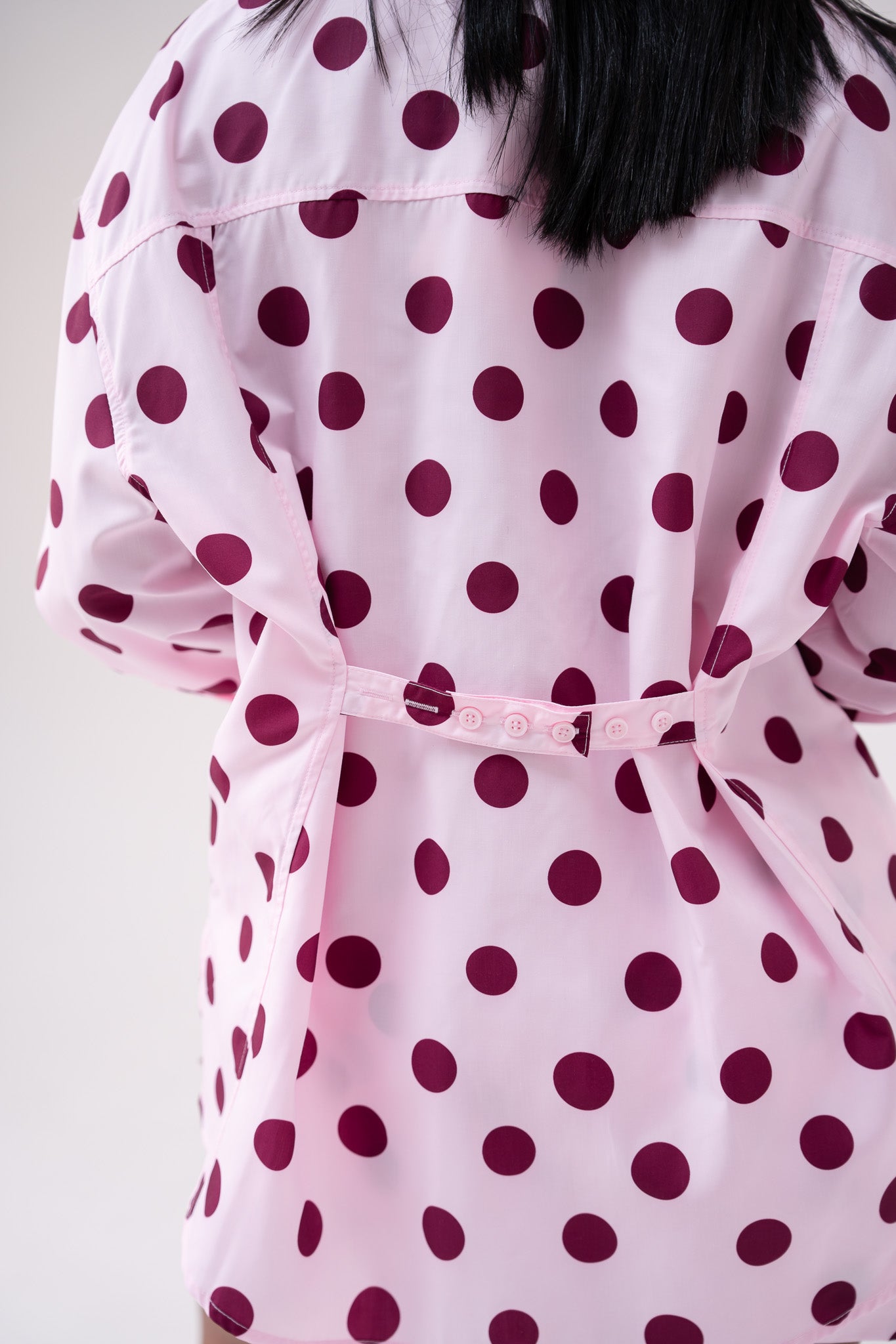Love Laura Polka Dot Shirt In Pink