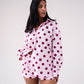 Love Laura Polka Dot Shirt In Pink