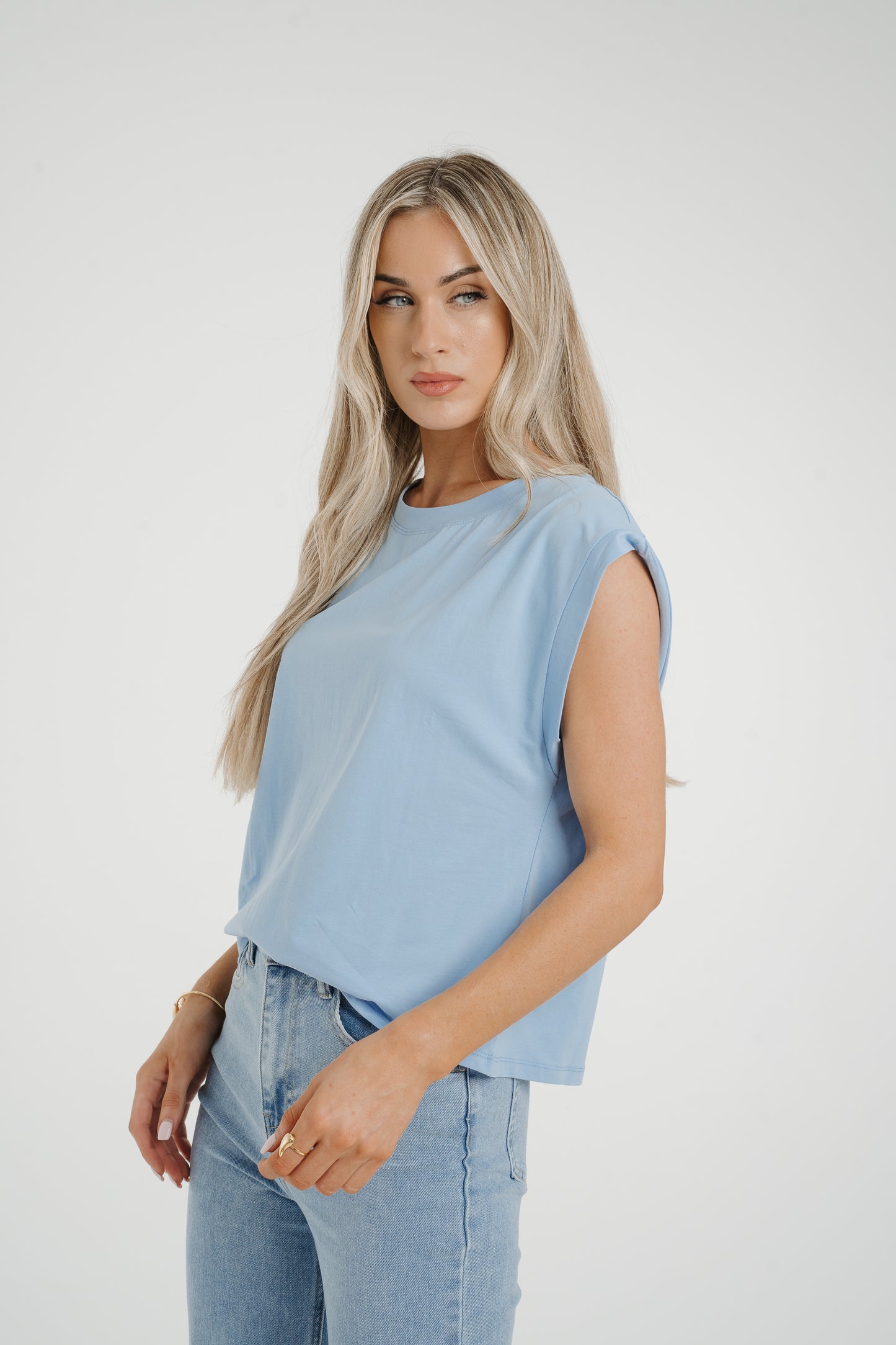 Millie Bow Back T-Shirt In Blue