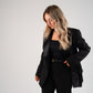 Love Laura Tuxedo Power Blazer In Black