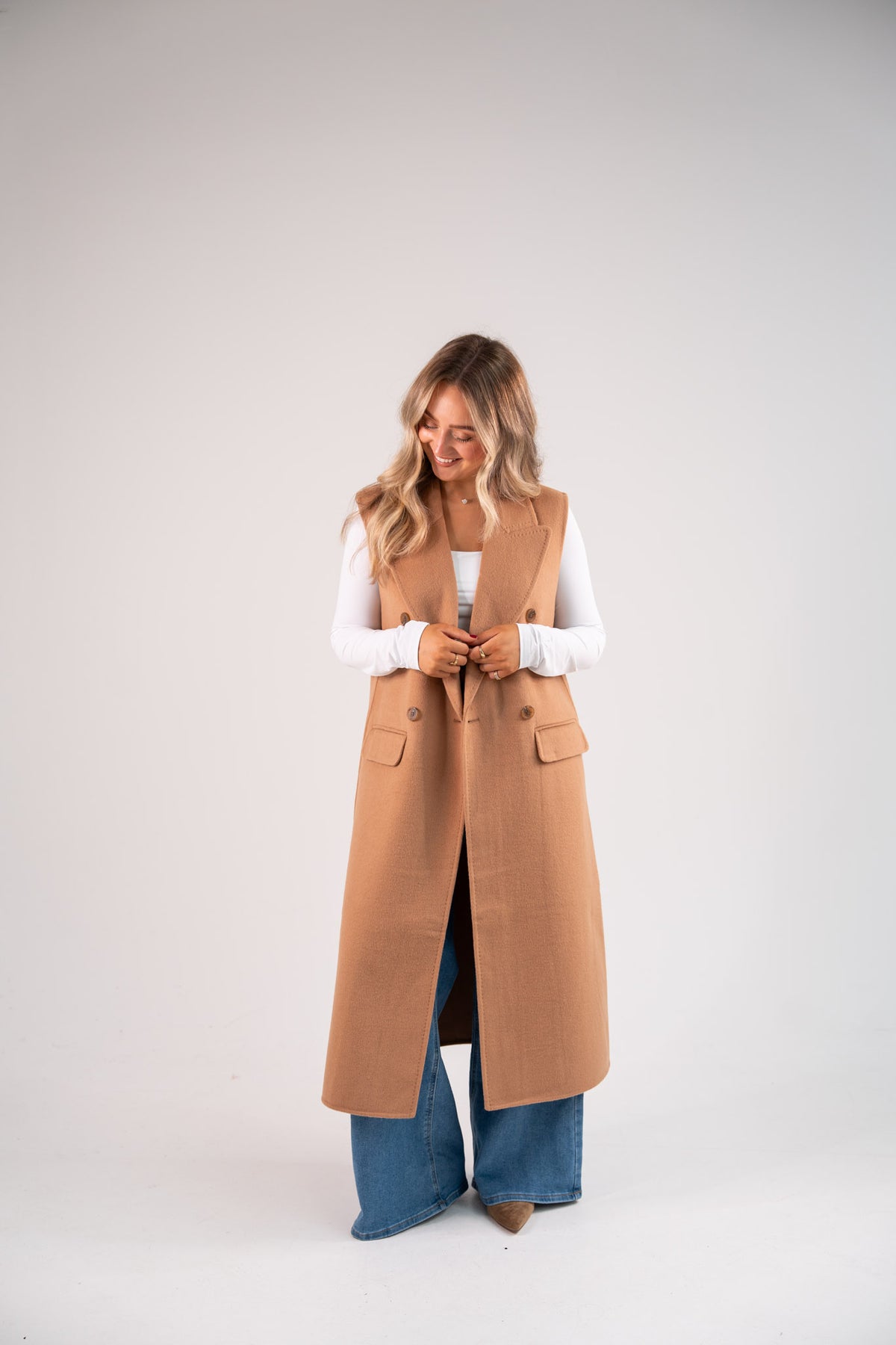 Love Laura Three Way Edit Coat In Camel
