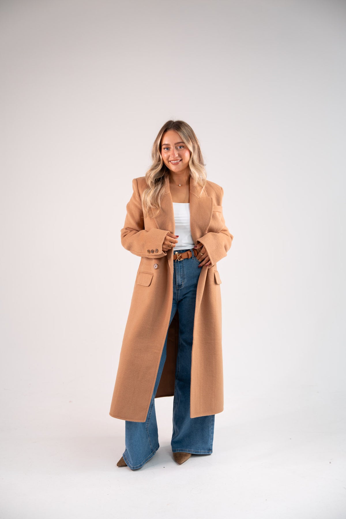 Love Laura Three Way Edit Coat In Camel