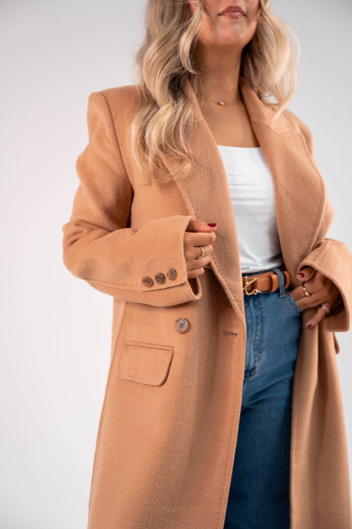 Love Laura Three Way Edit Coat In Camel