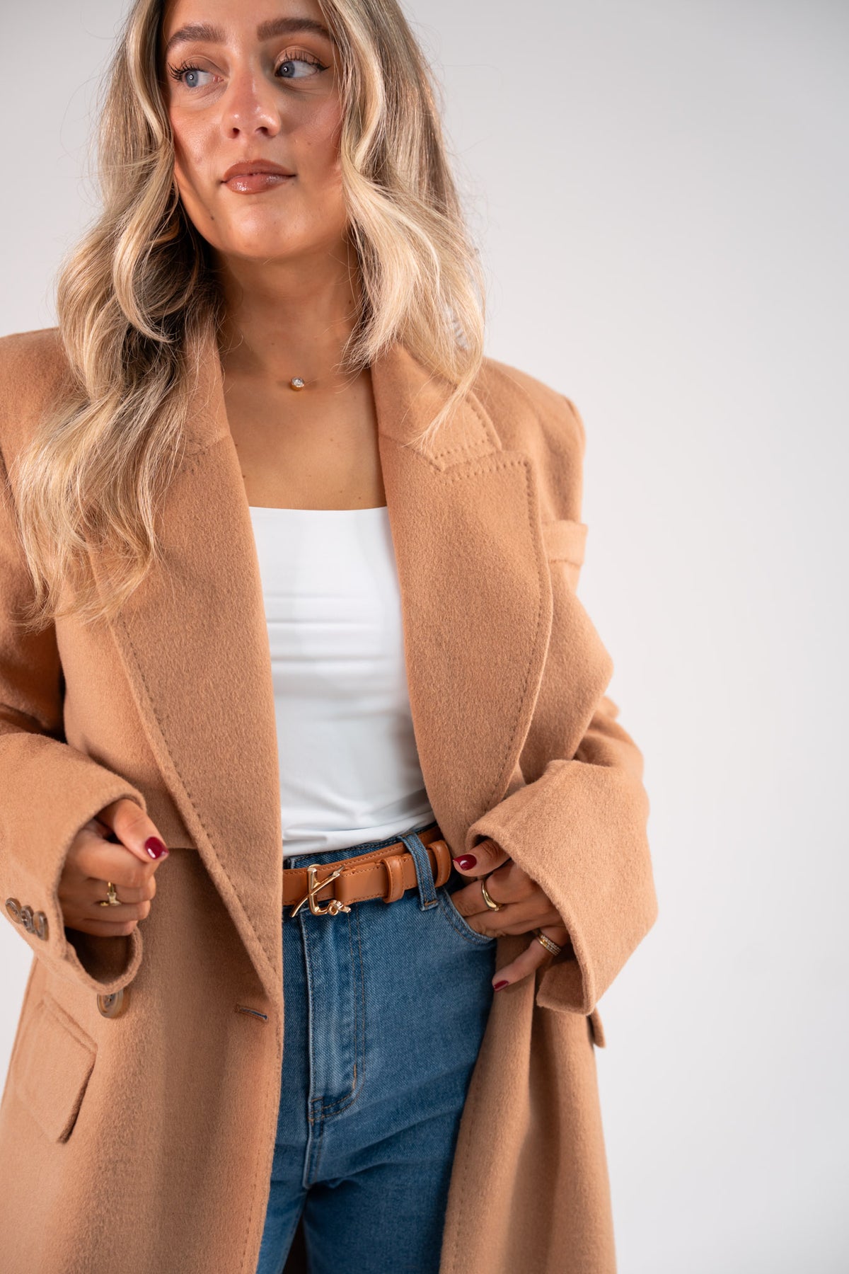 Love Laura Three Way Edit Coat In Camel