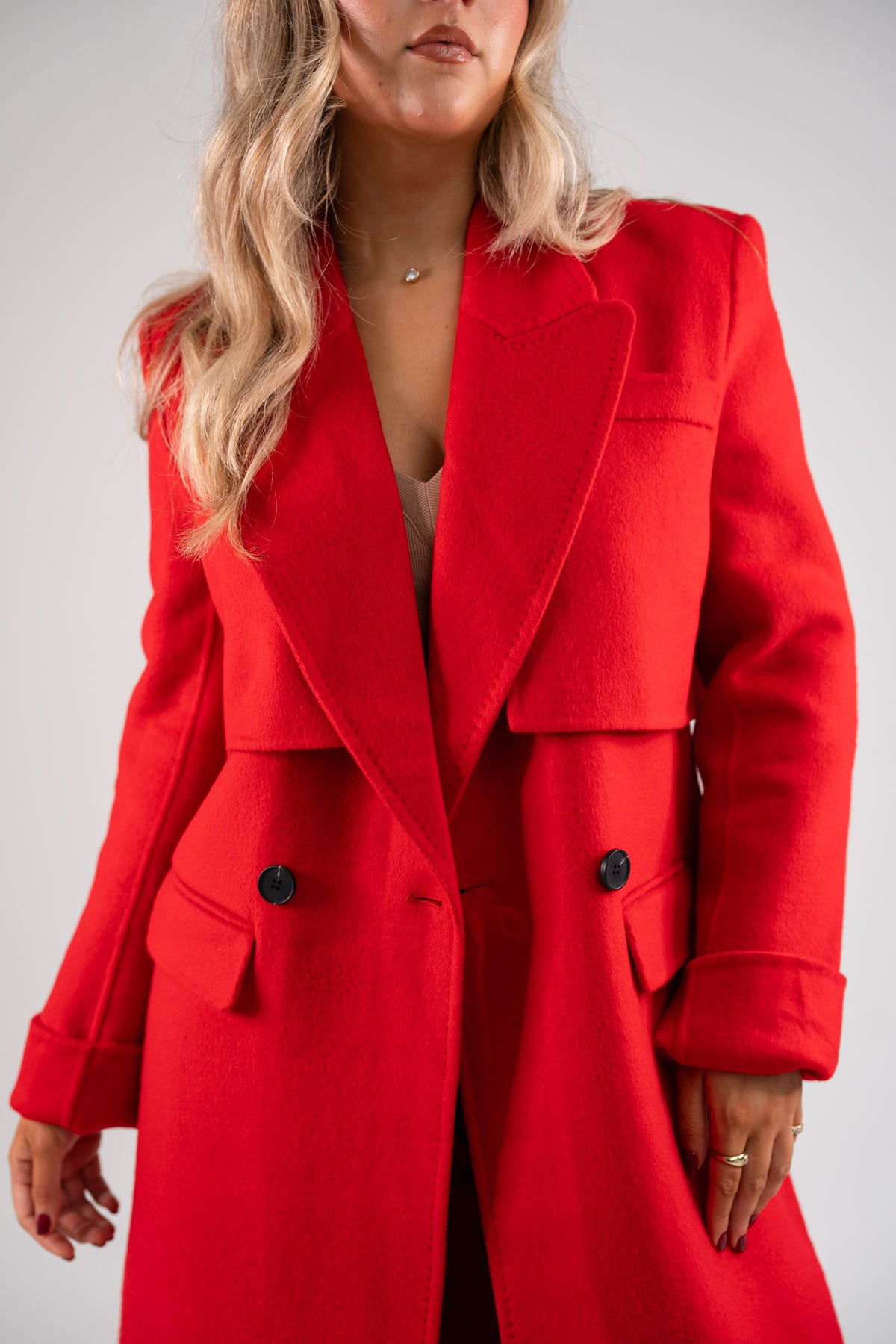 Love Laura Three Way Edit Coat In Red