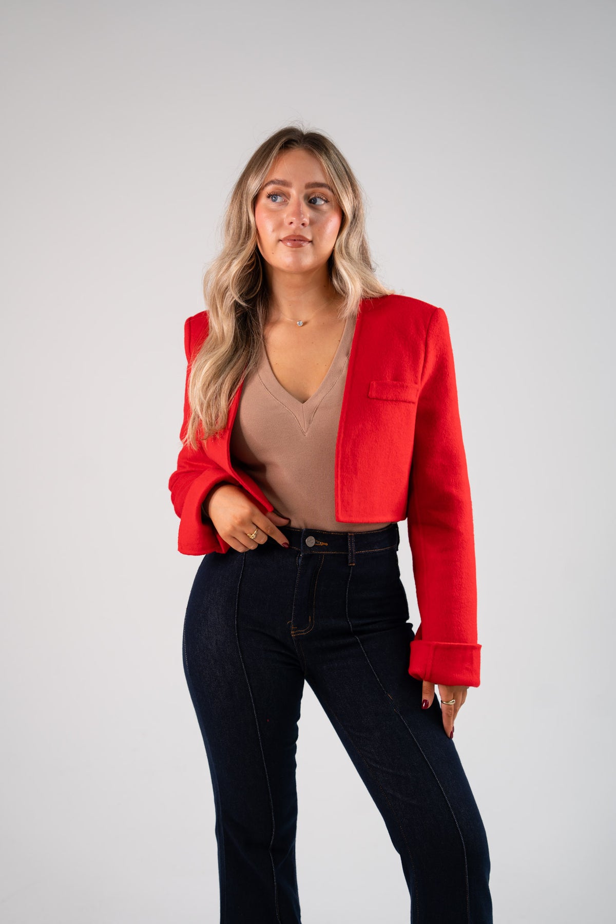 Love Laura Three Way Edit Coat In Red