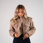 Love Laura Wool Utility Jacket In Beige