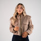 Love Laura Wool Utility Jacket In Beige
