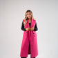Love Laura Three Way Edit Coat In Fuchsia