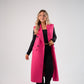Love Laura Three Way Edit Coat In Fuchsia