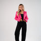 Love Laura Three Way Edit Coat In Fuchsia
