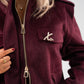 Love Laura Wool Utility Jacket In Burgundy
