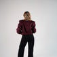 Love Laura Wool Utility Jacket In Burgundy