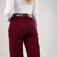 Love Laura Carrot Barrell Jeans In Burgundy