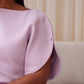 Love Laura Statement Sleeve Top In Lilac