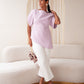 Love Laura Statement Sleeve Top In Lilac